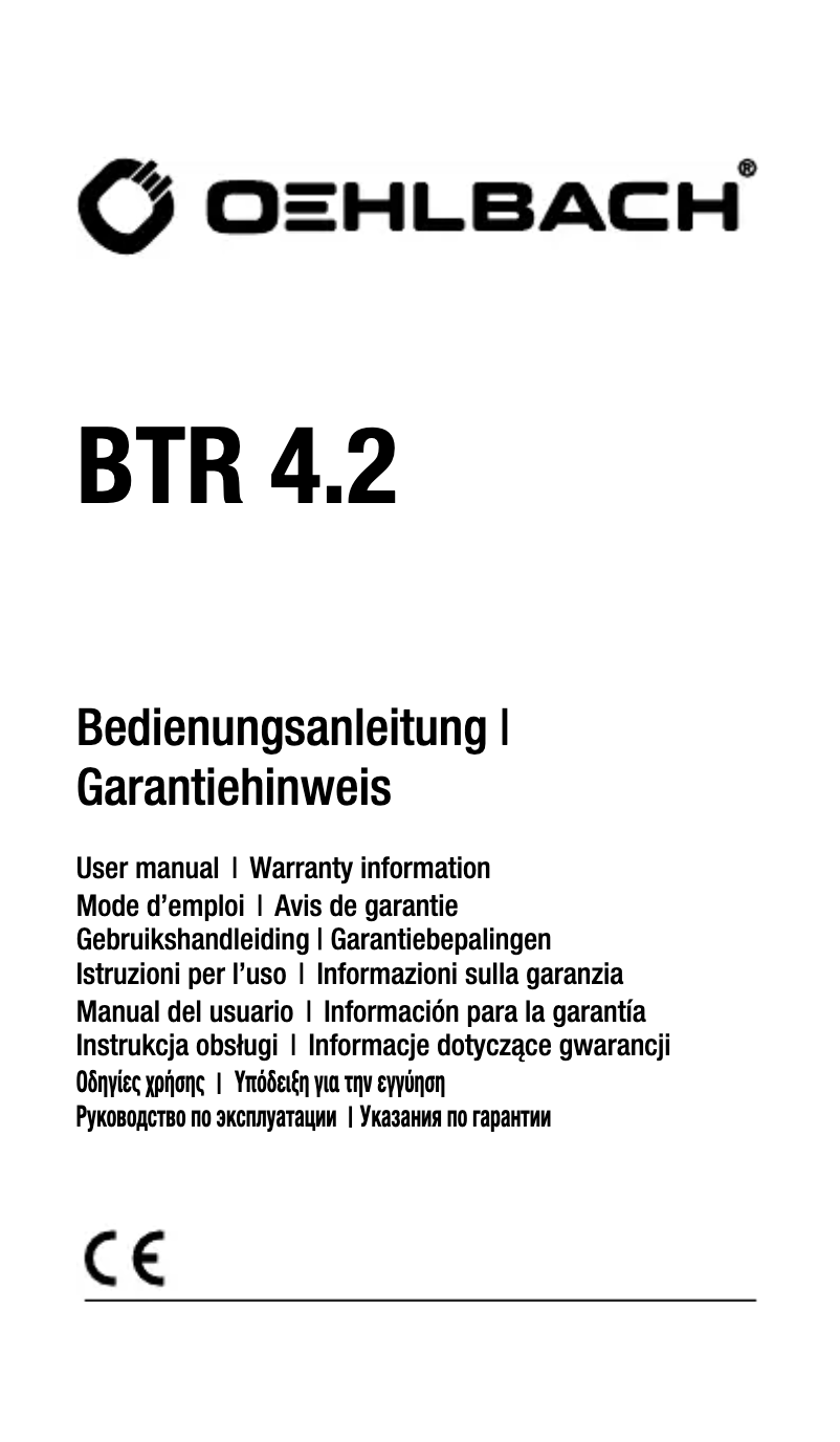 Página 1 del manual Manual de usuario Oehlbach BTR 4.2