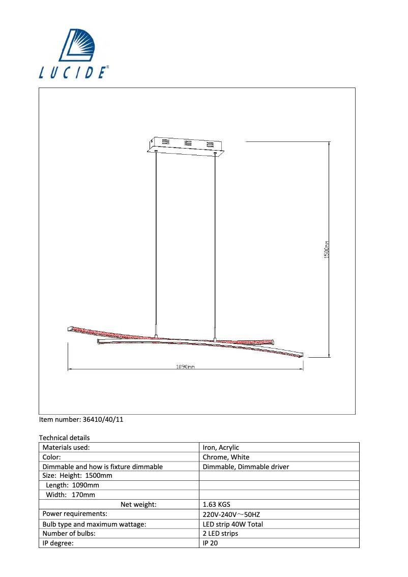 Image de la première page du manuel de l'appareil Dual led 36410/40/11