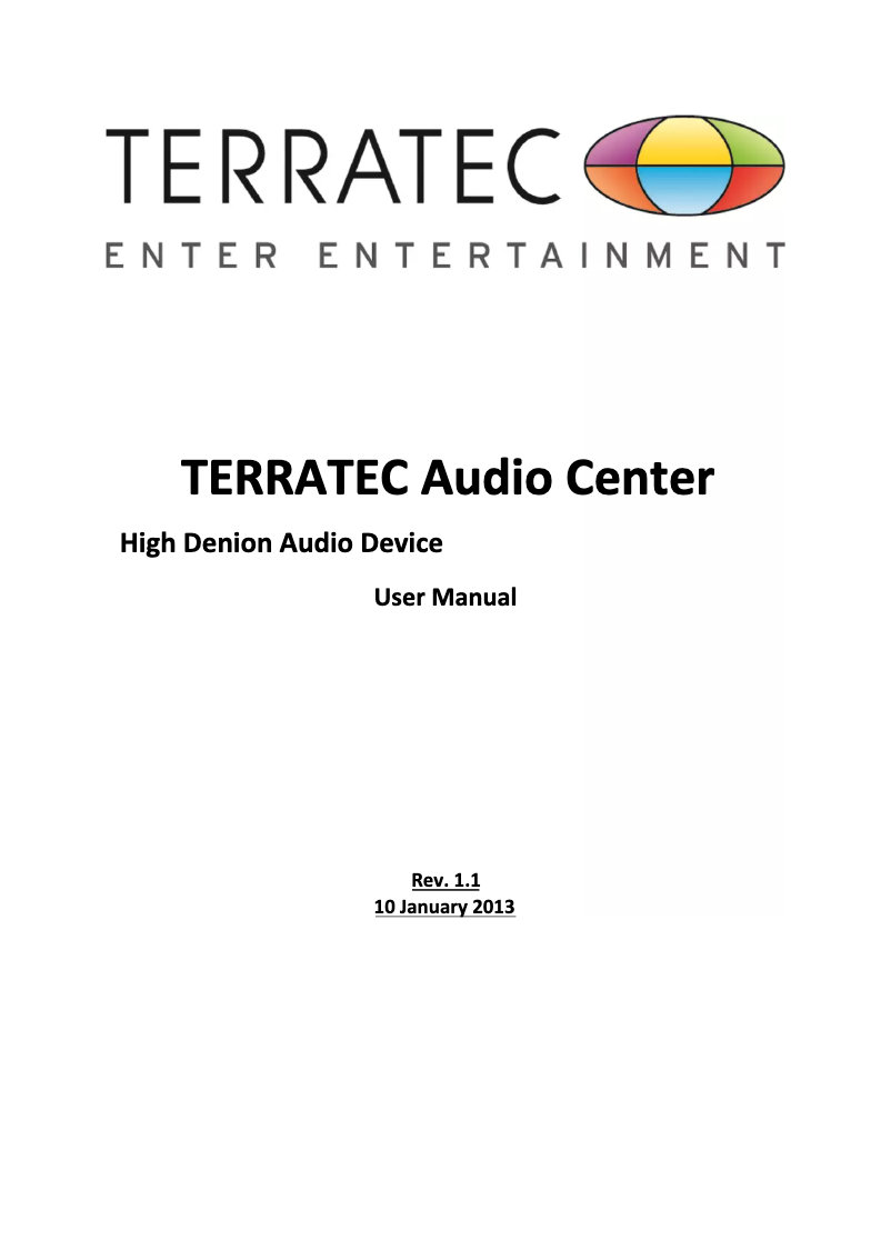 Página 1 del manual Manual de usuario Terratec AUREON7.1PCIe