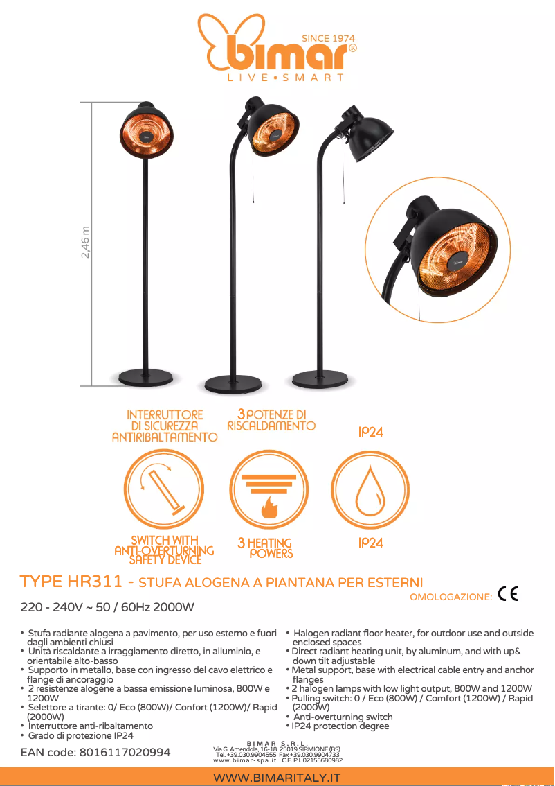Imagen de la primera página del manual del dispositivo HR311