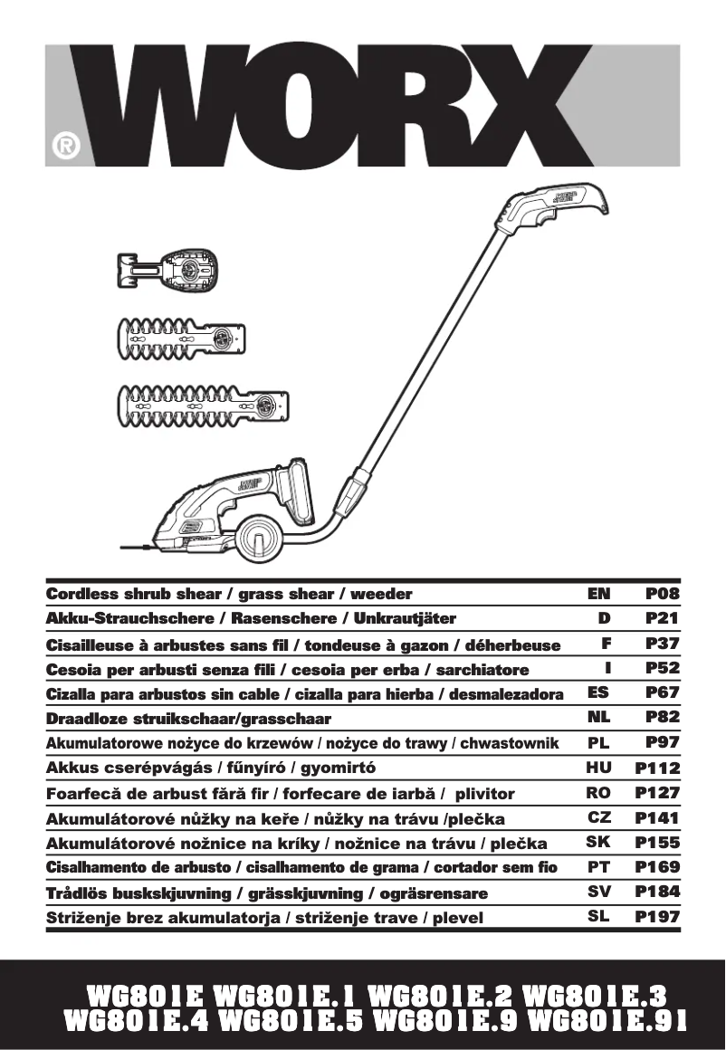 Page n°1 - Manuel utilisateur Worx WG801E.5