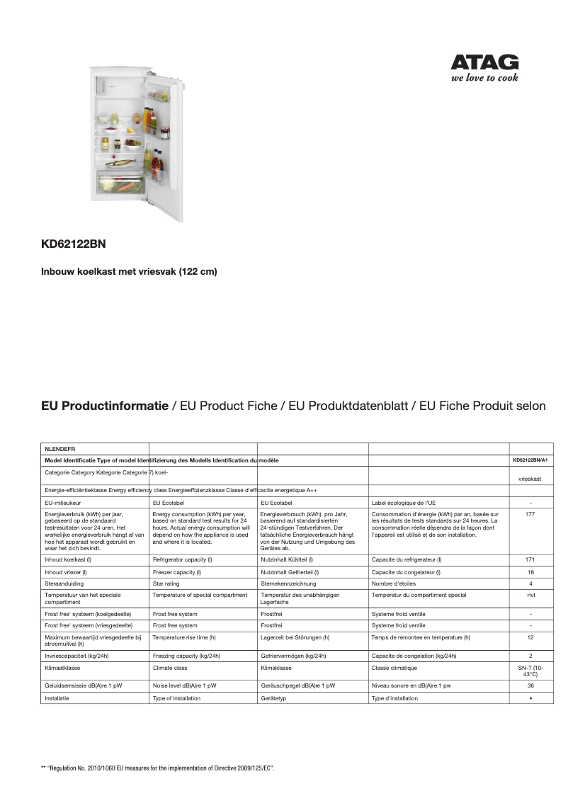 Image de la première page du manuel de l'appareil KD62122BN