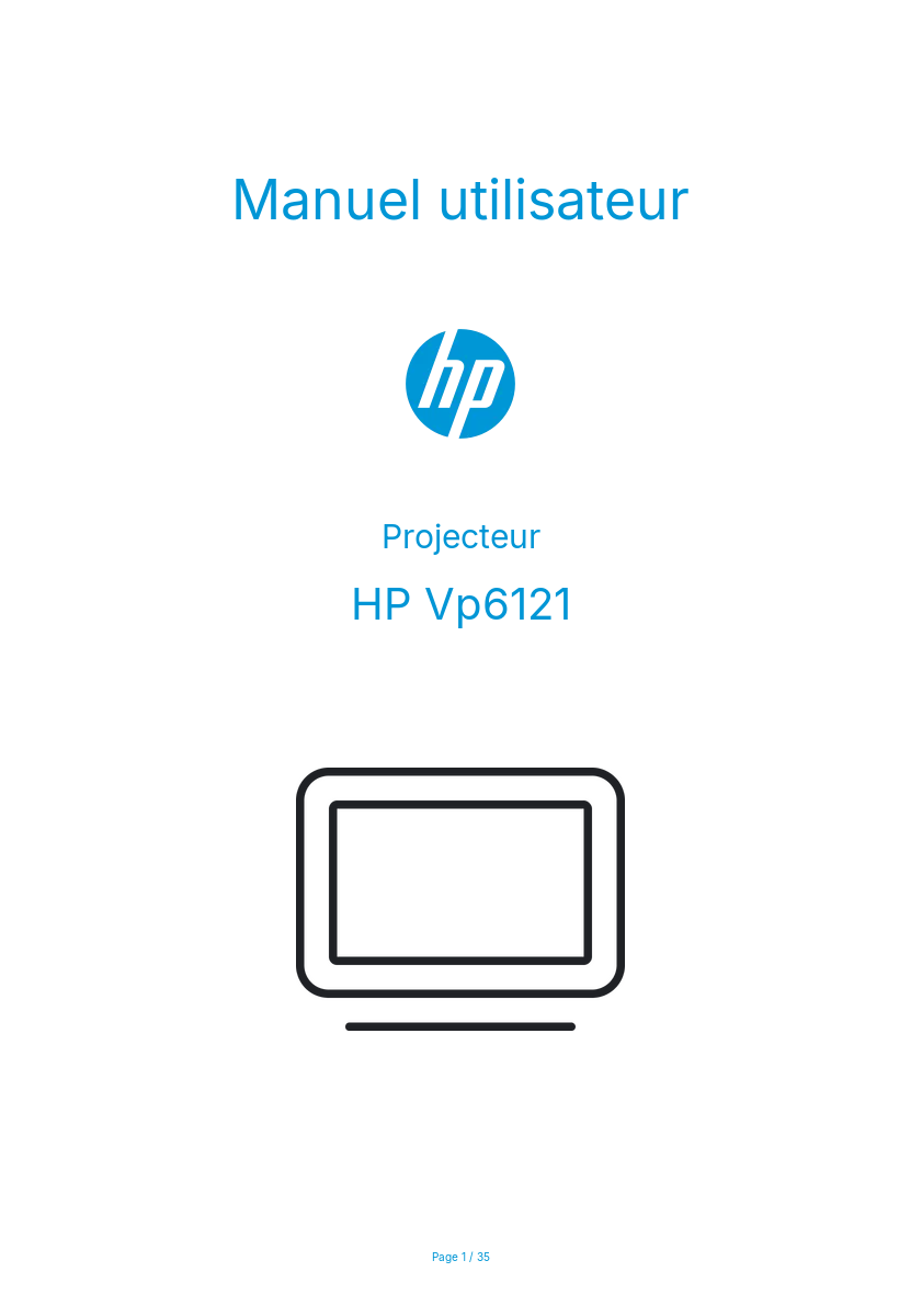 Page n°1 - Manuel utilisateur HP Vp6121