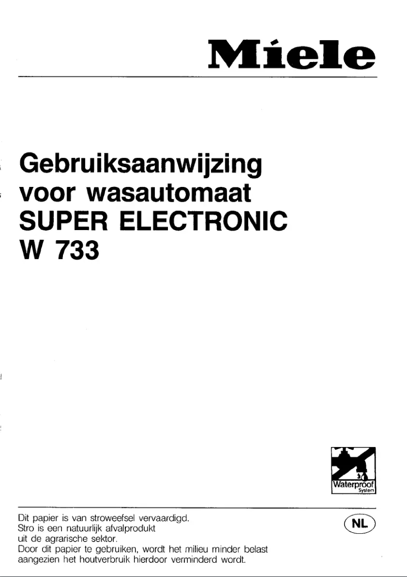 Image de la première page du manuel de l'appareil Electronic W 733 Super