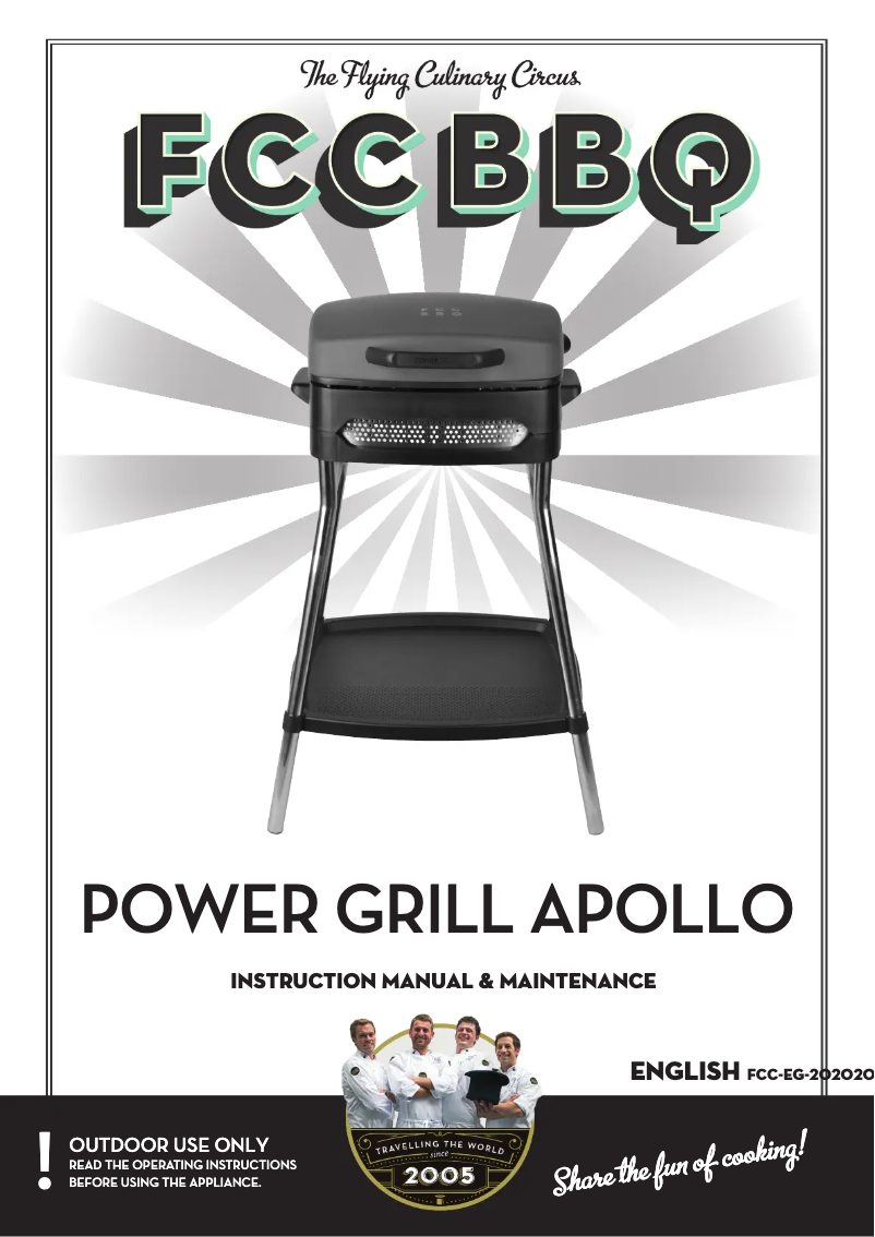Page 1 de la notice Manuel utilisateur FCC BBQ Apollo FCC-EG-202020