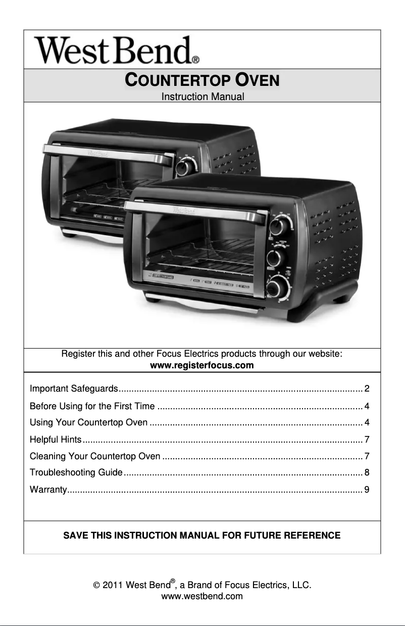 Page 1 de la notice Manuel utilisateur Focus Electrics 74106