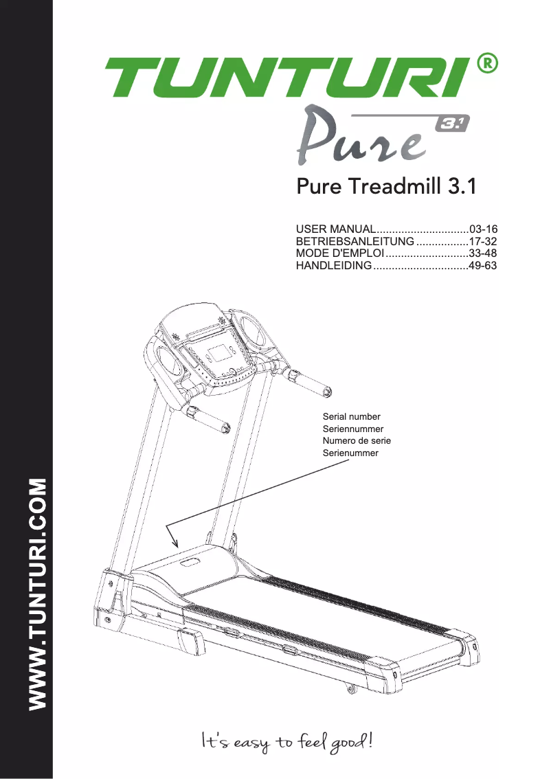 Page n°1 - Manuel utilisateur Tunturi Run 3.1