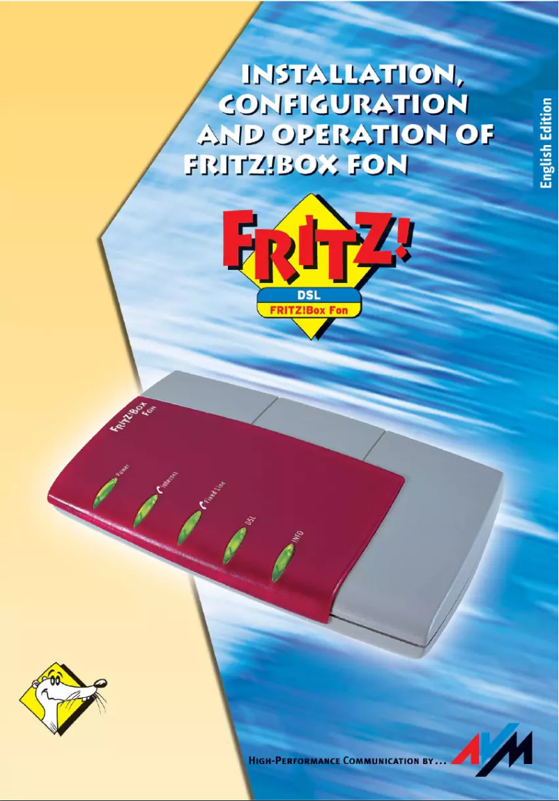 Page 1 de la notice Manuel utilisateur AVM FRITZ!Box Fon
