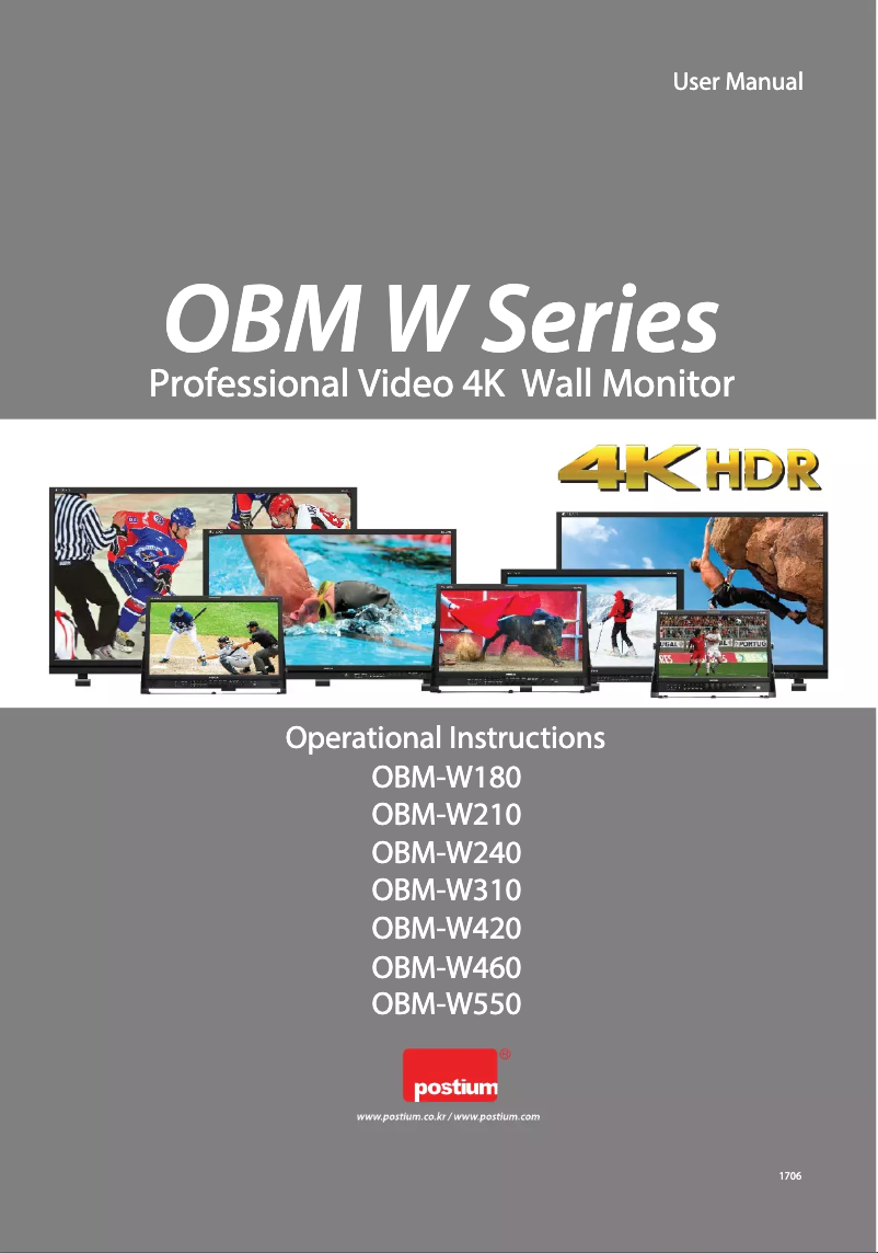 Image de la première page du manuel de l'appareil OBM-W210