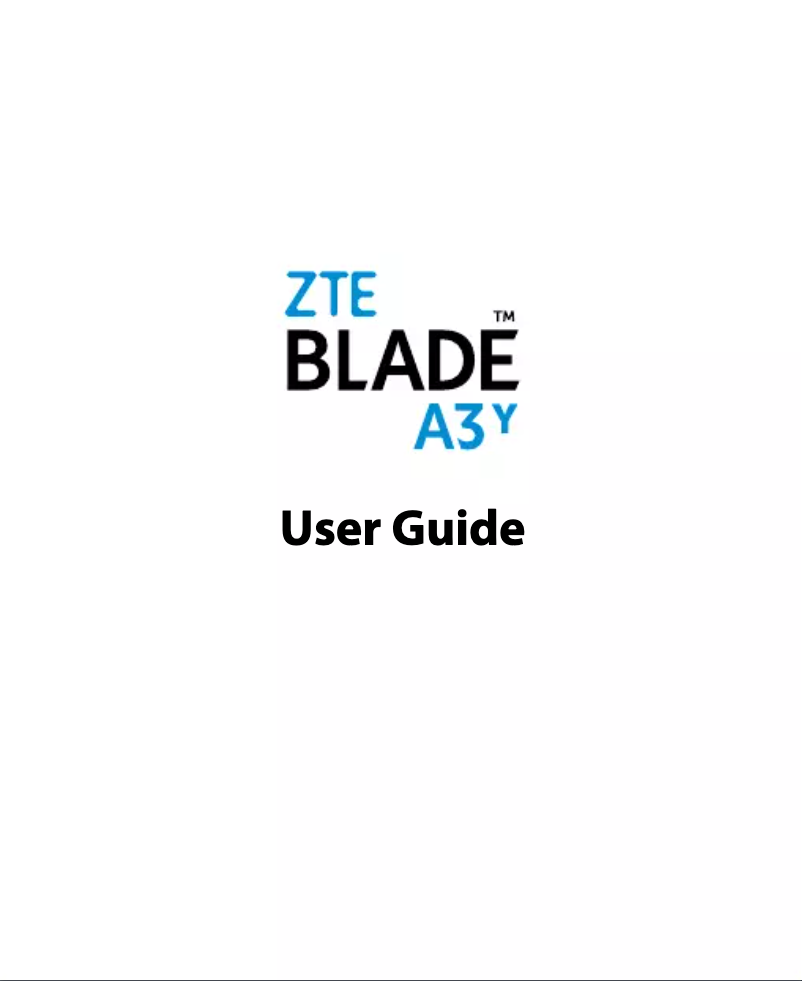 Page n°1 - Manuel utilisateur ZTE Blade A3 Y
