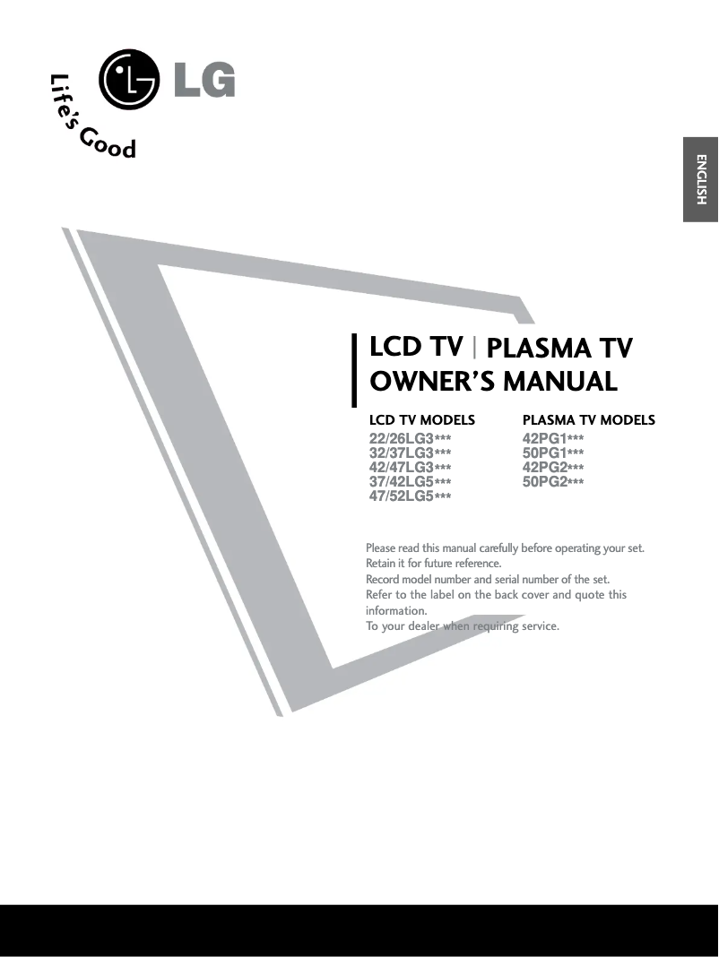 Image de la première page du manuel de l'appareil 47LG30RA