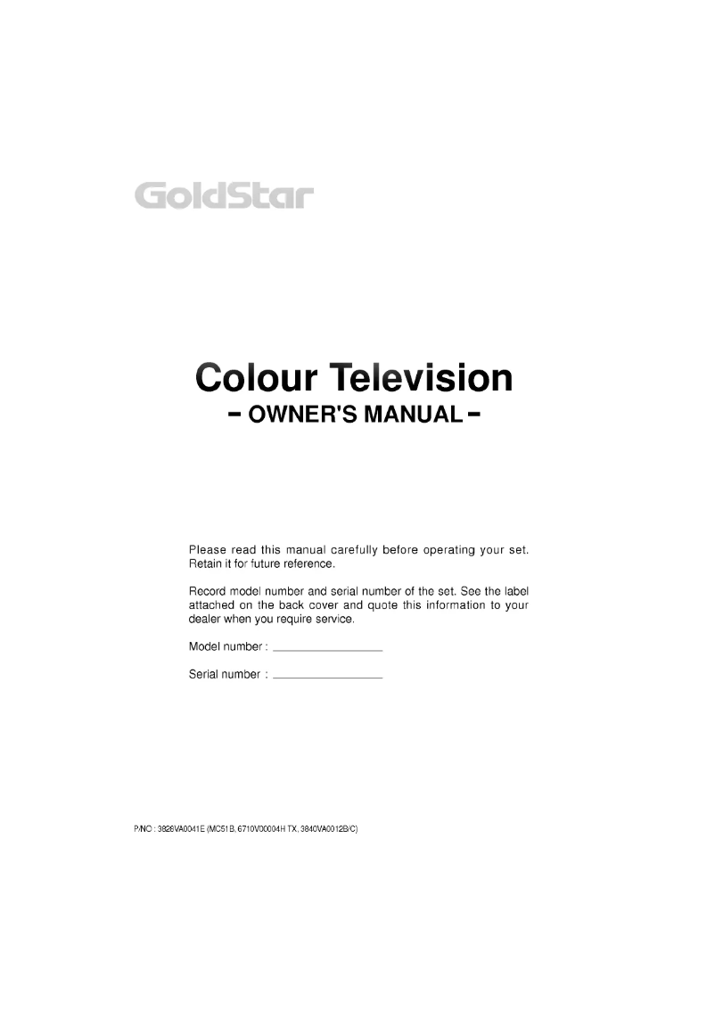 Page 1 de la notice Manuel utilisateur LG CF-25C76