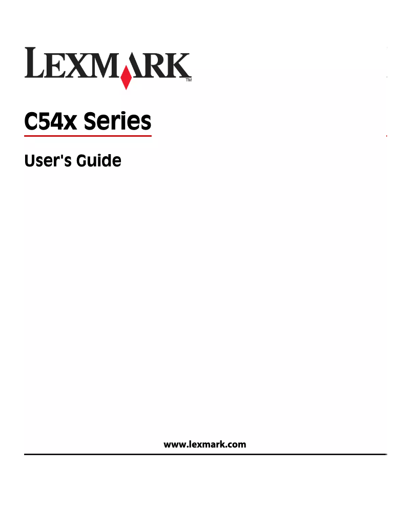 Page 1 de la notice Manuel utilisateur Lexmark C544DW