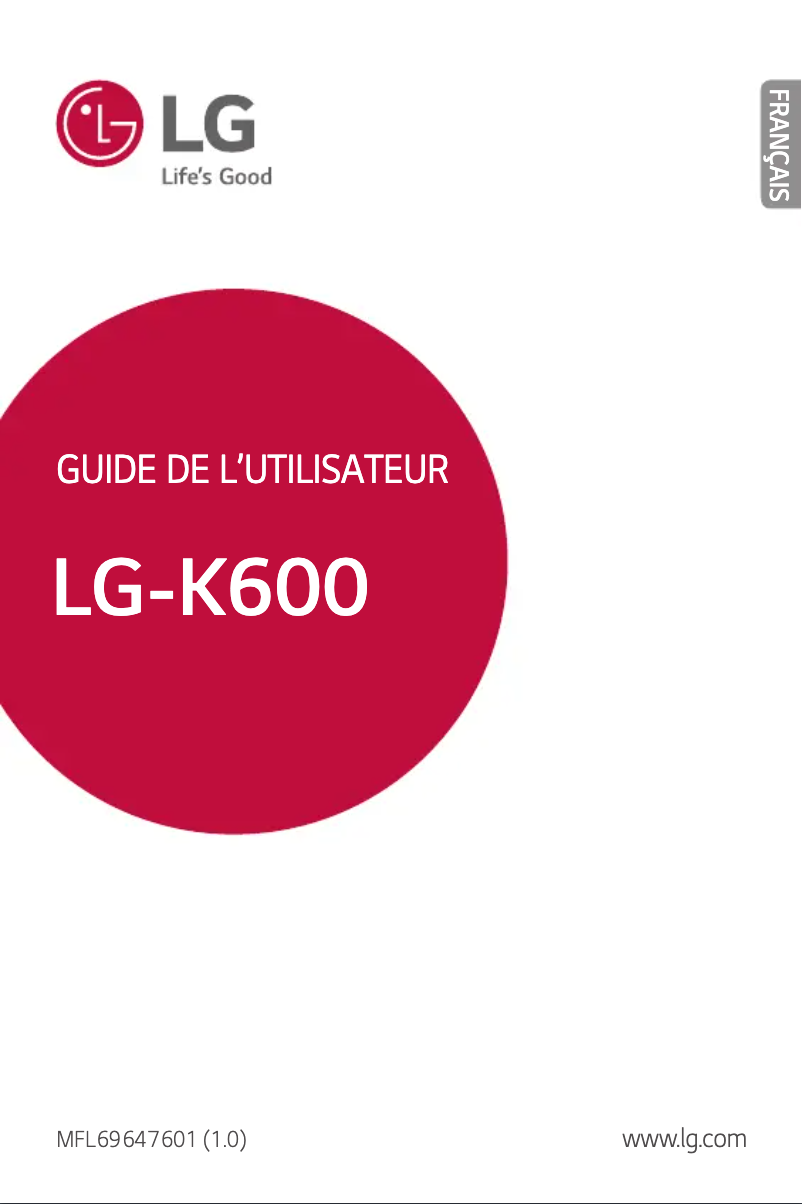 Page n°1 - Manuel utilisateur LG LGK600