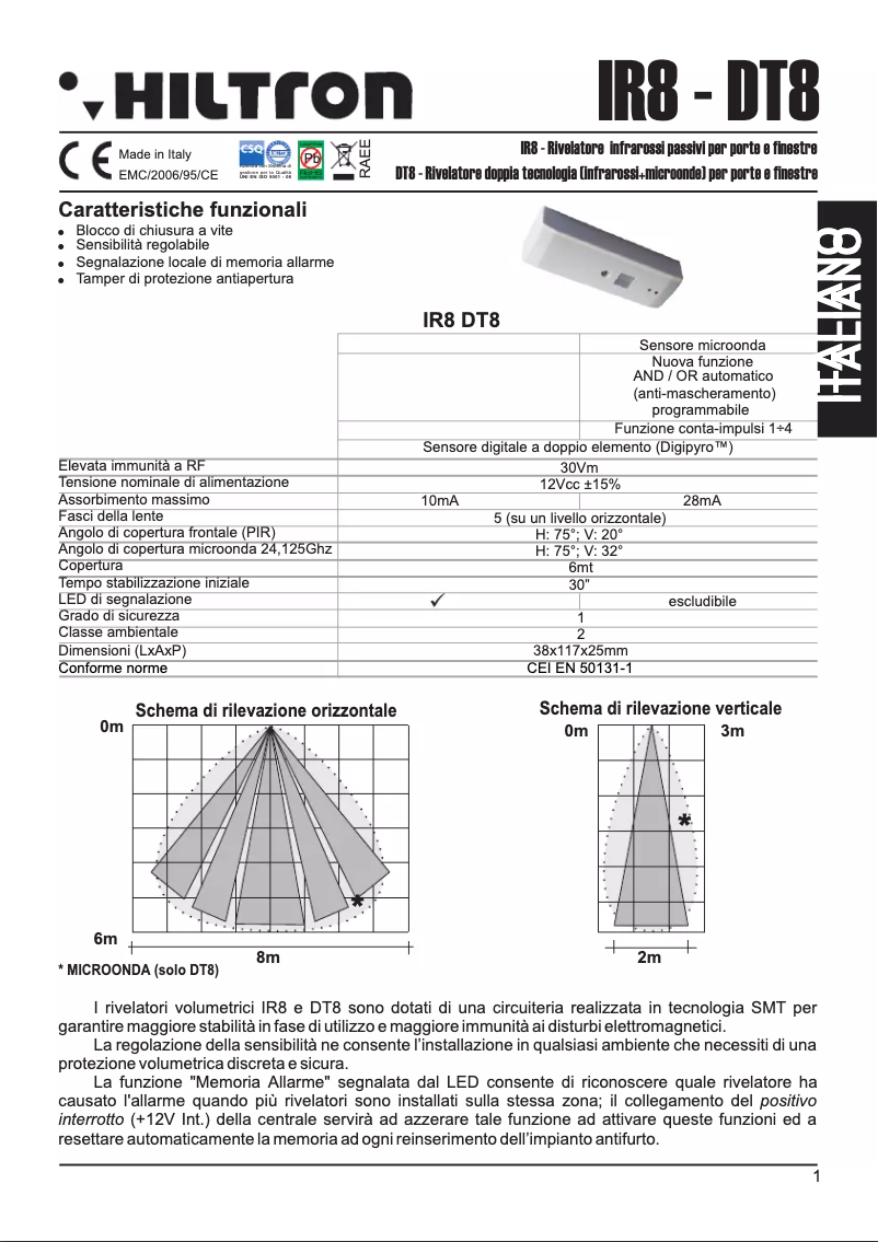 Imagen de la primera página del manual del dispositivo DT8