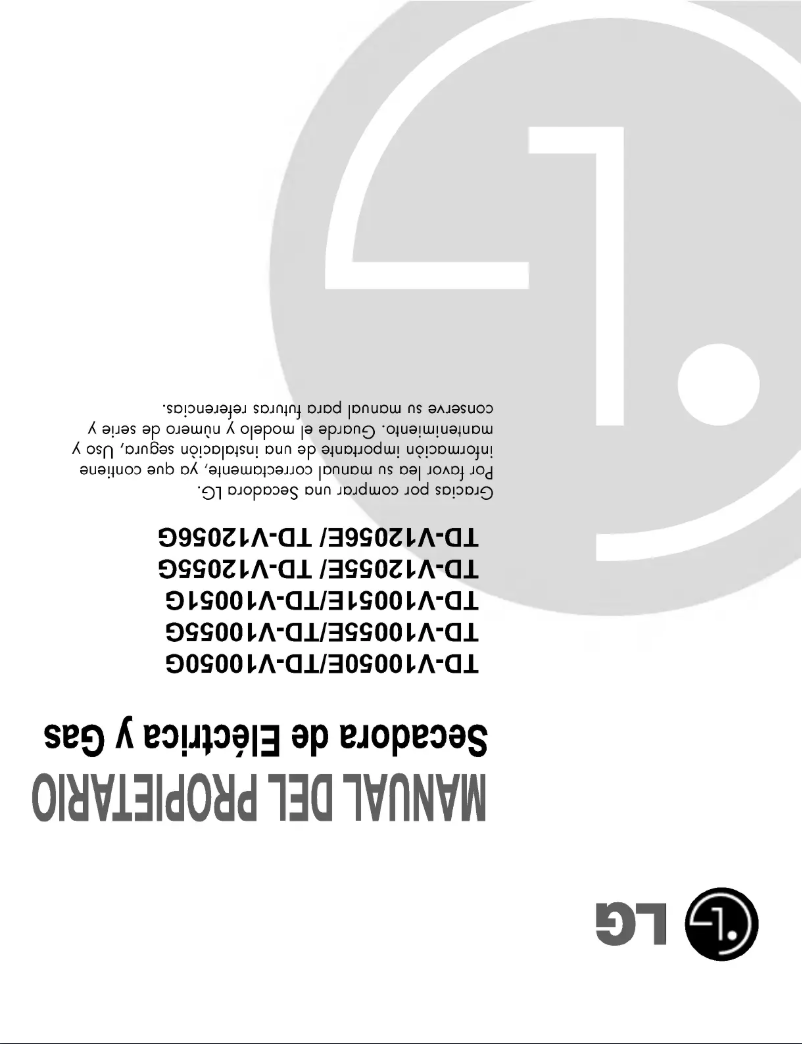 Page 1 de la notice Manuel utilisateur LG TD-V10055G