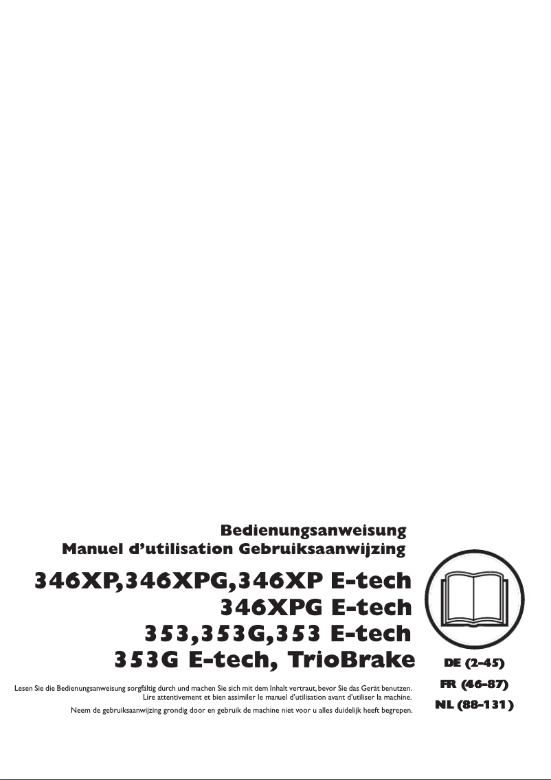 Page n°1 - Manuel utilisateur Husqvarna 353G E-Tech TrioBrake