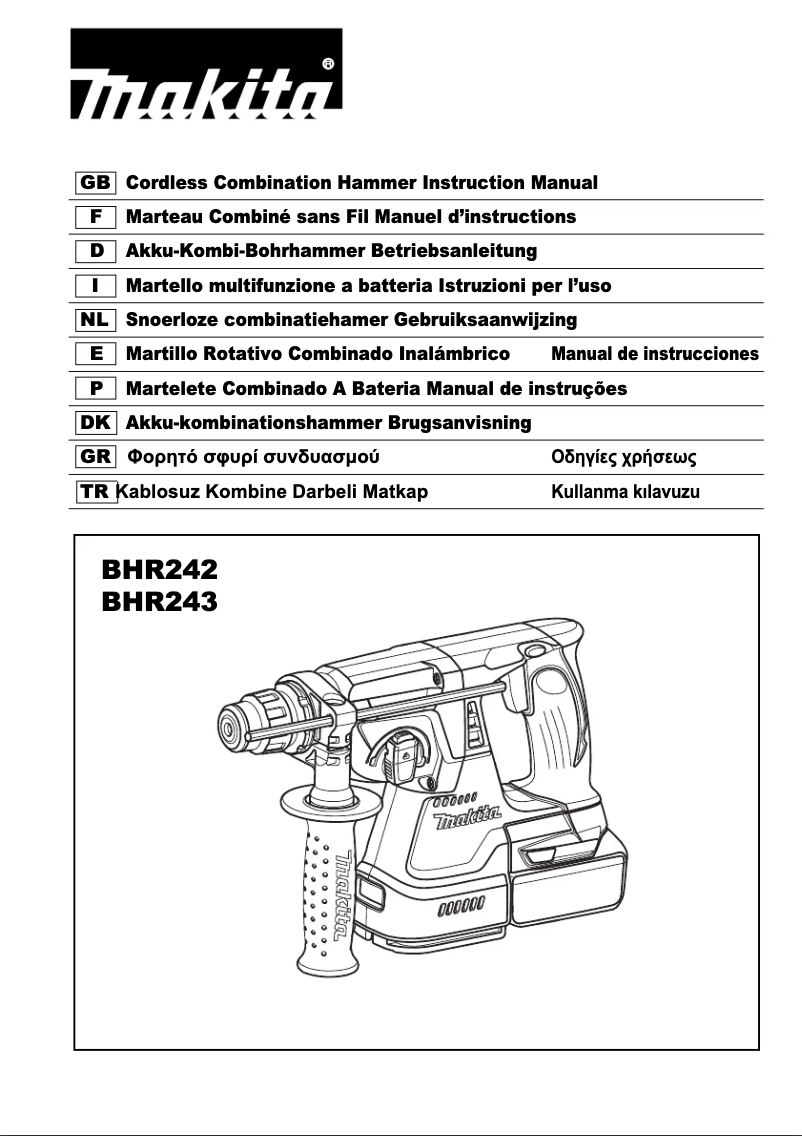 Page n°1 - Manuel utilisateur Makita BHR243