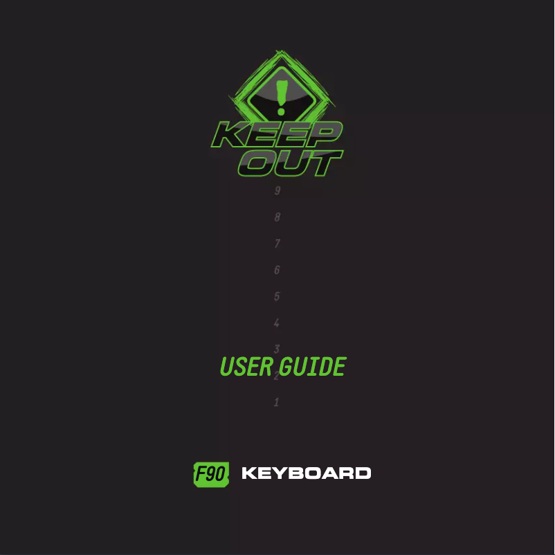 Page 1 de la notice Manuel utilisateur KeepOut F90