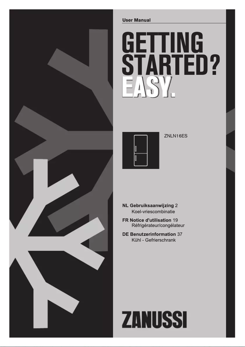 Image de la première page du manuel de l'appareil ZNLN16ES