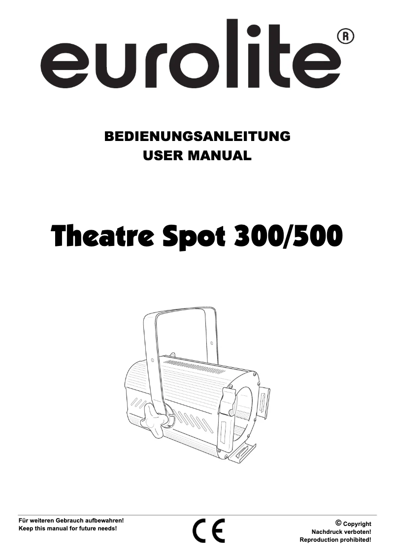 Page n°1 - Manuel utilisateur Eurolite Theatre Spot 300/500