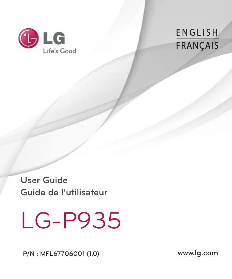 Página 1 del manual Manual de usuario LG P935