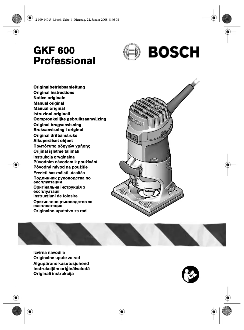 Page n°1 - Manuel utilisateur Bosch Blauw GKF 600 Professional