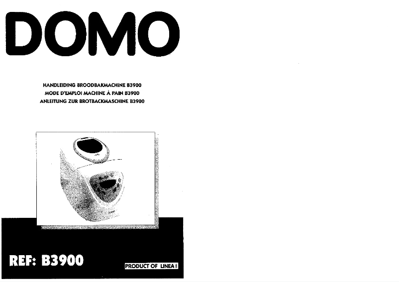 Page 1 de la notice Manuel utilisateur Domo B3900