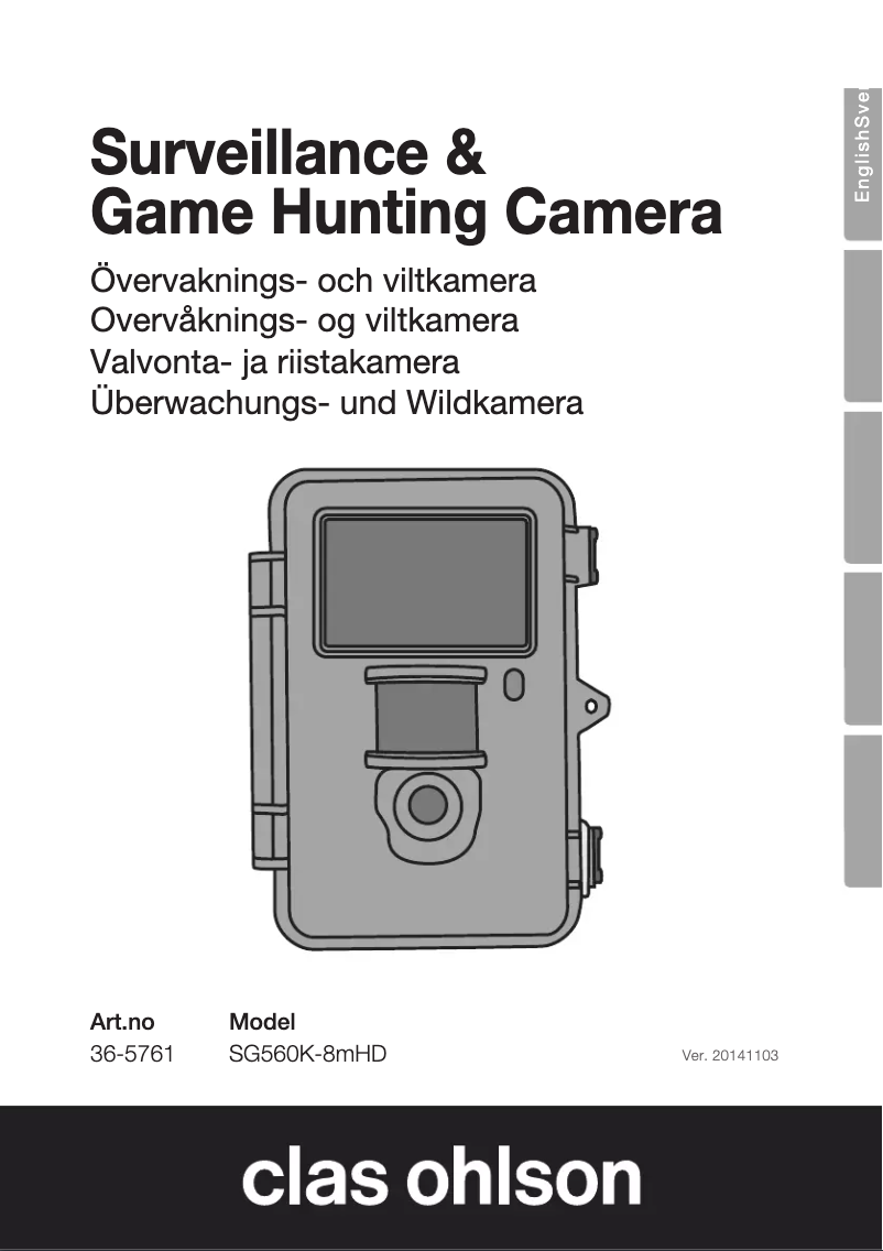 Imagen de la primera página del manual del dispositivo SG560K