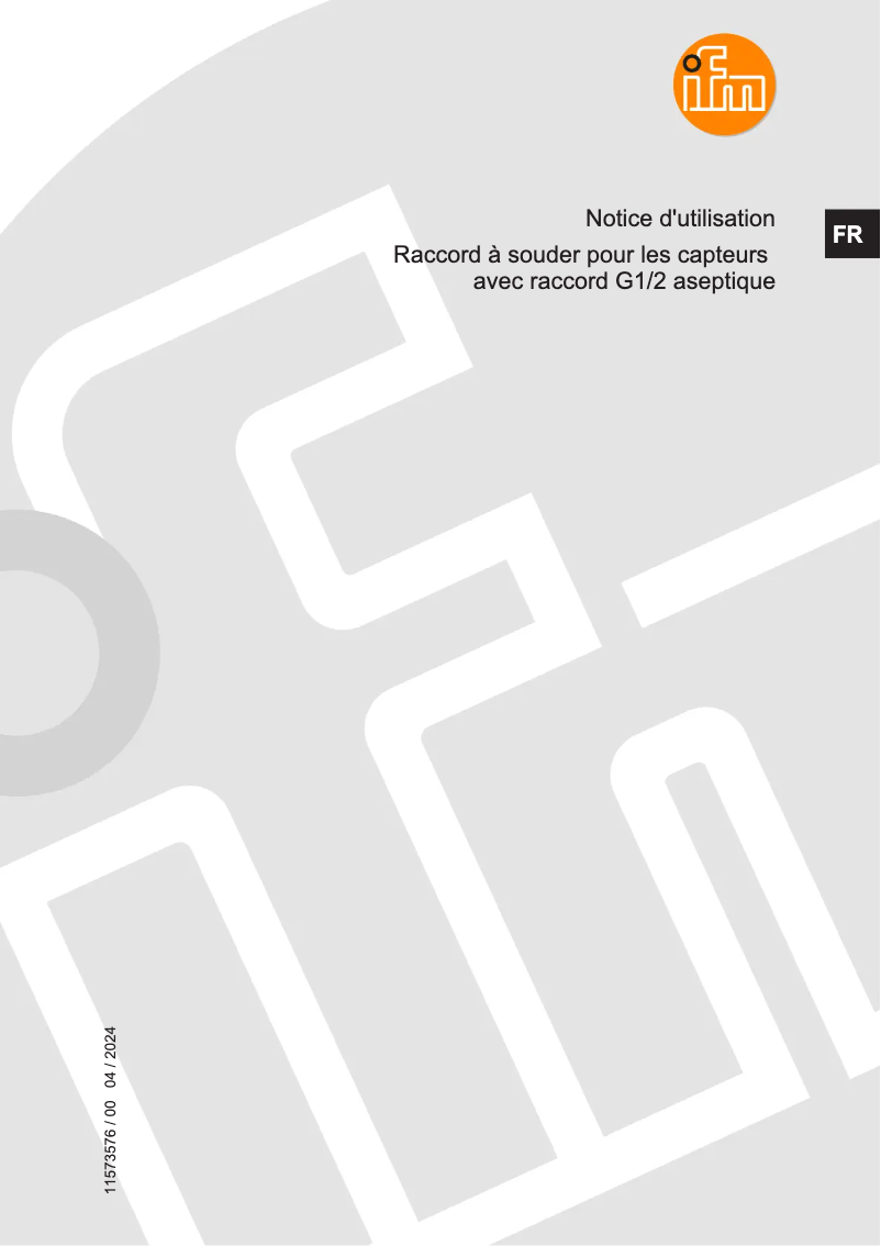 Page n°1 - Manuel utilisateur IFM E43310