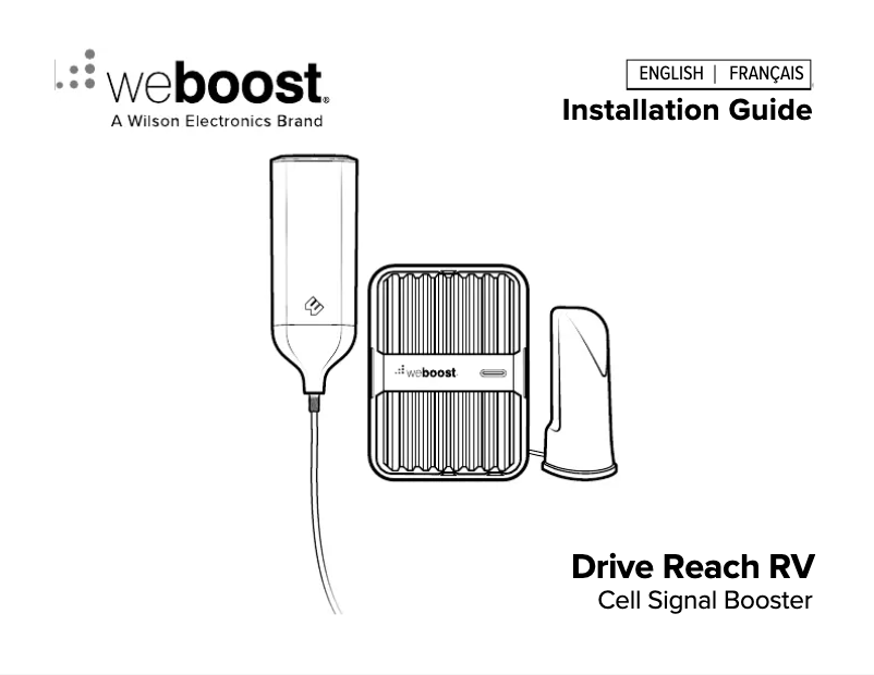 Image de la première page du manuel de l'appareil weBoost Drive Reach RV