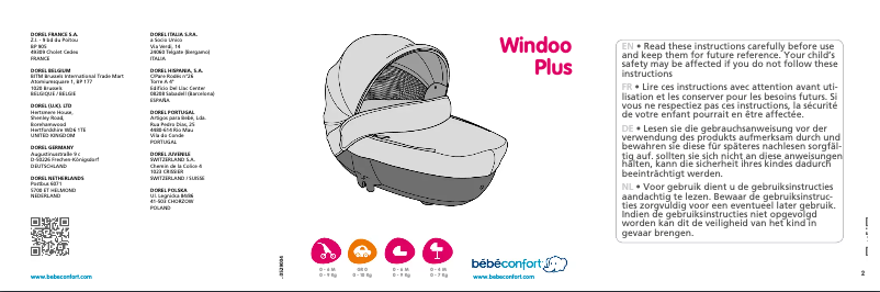 Page n°1 - Manuel utilisateur Bebe Confort Windoo Plus
