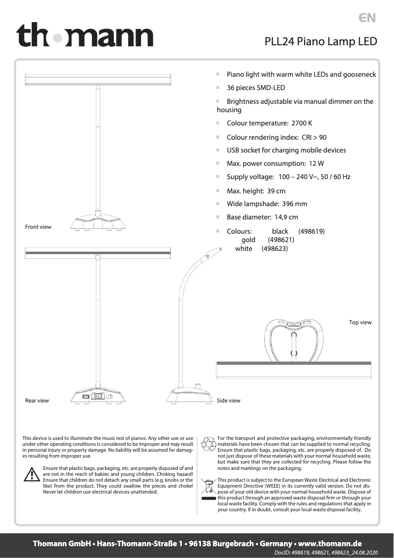Image de la première page du manuel de l'appareil PLL24