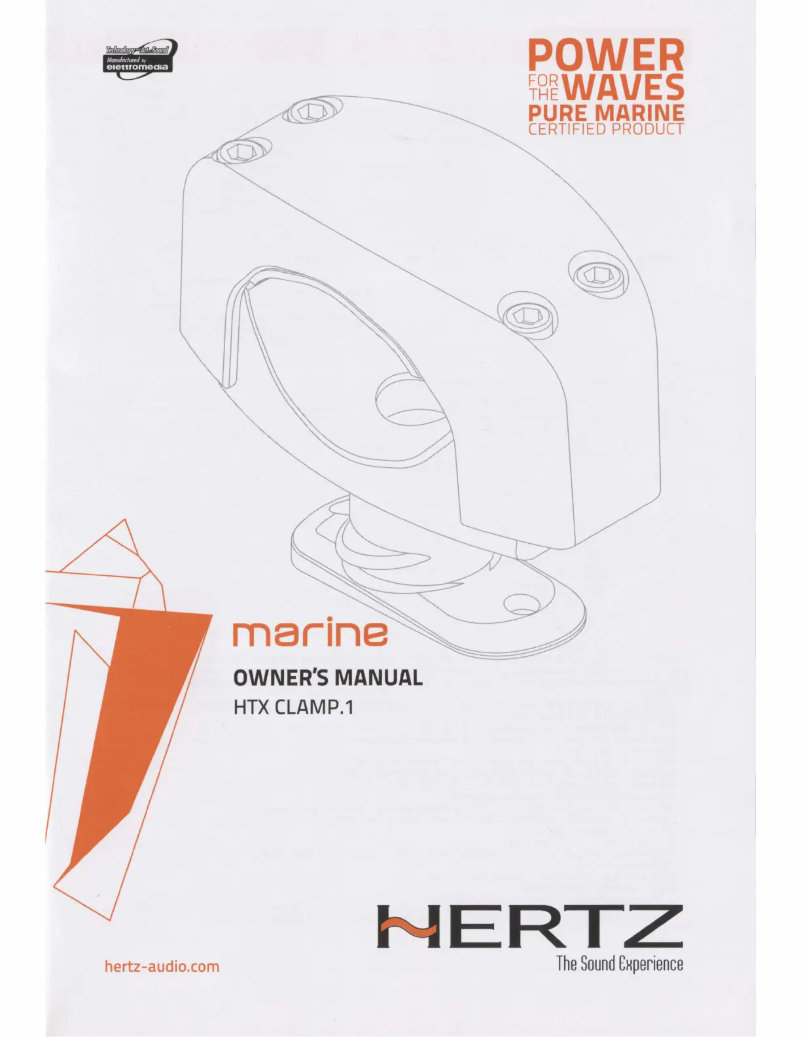 Page 1 de la notice Manuel utilisateur Hertz Marine HTX CLAMP.1