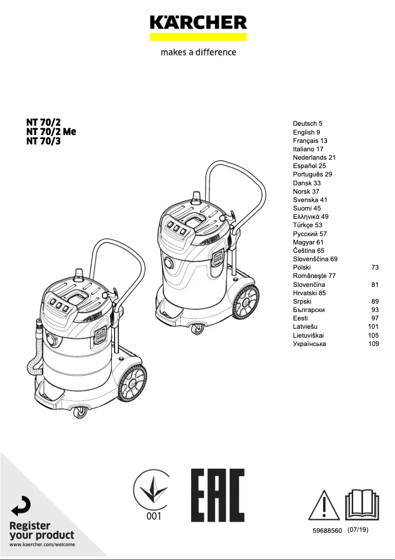 Image de la première page du manuel de l'appareil NT 70/2 Me