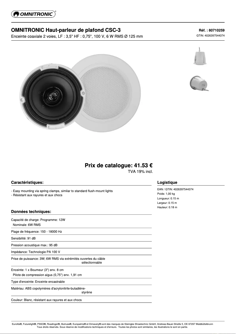 Image de la première page du manuel de l'appareil CSC-3