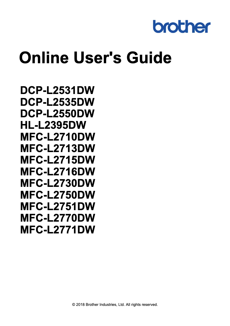 Page 1 de la notice Manuel utilisateur Brother DCP-L2531DW