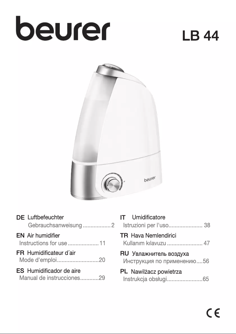 Page n°1 - Manuel utilisateur Beurer LB 44