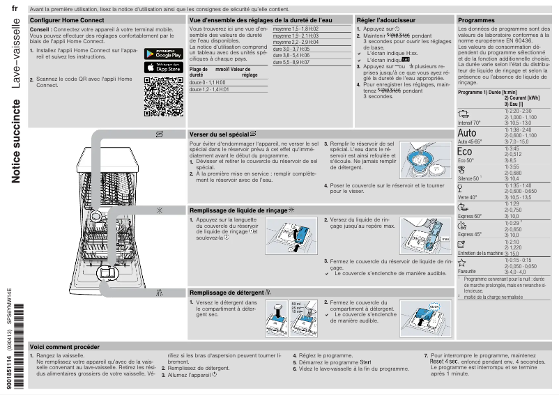 Page n°1 - Manuel utilisateur Bosch SPS6YMW14E