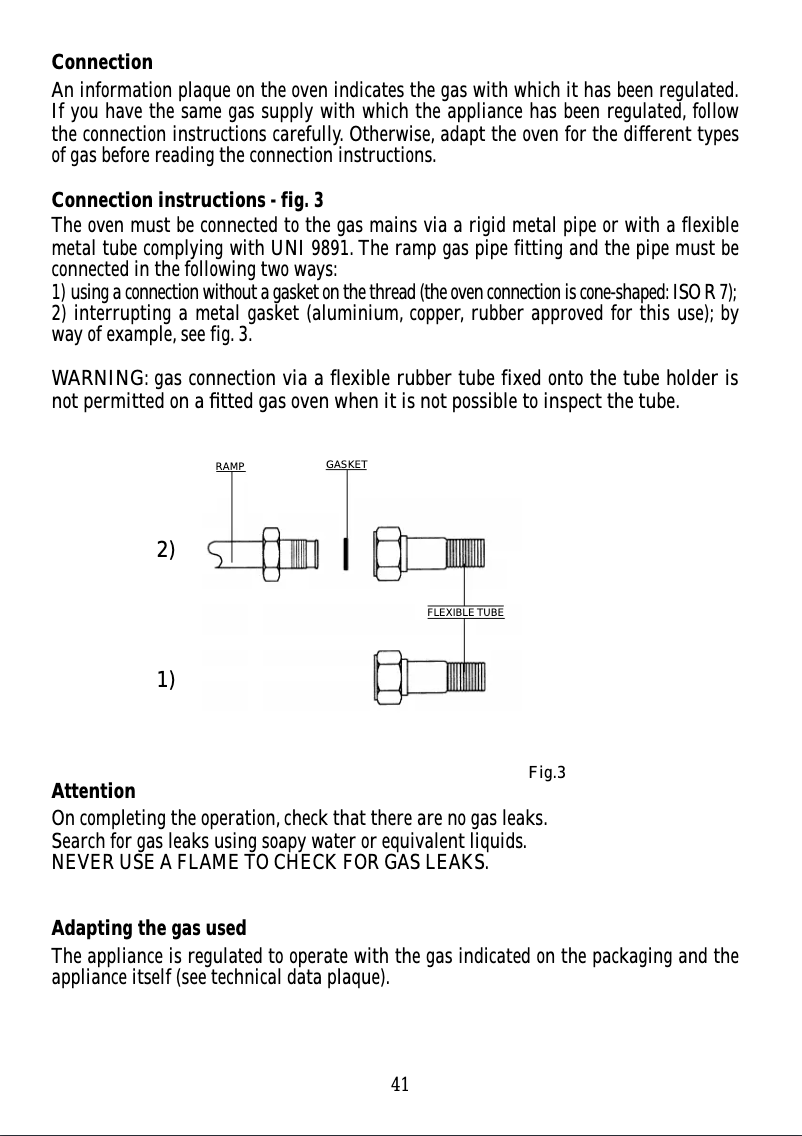 Page 1 de la notice Manuel utilisateur Candy FO FPG 201 W