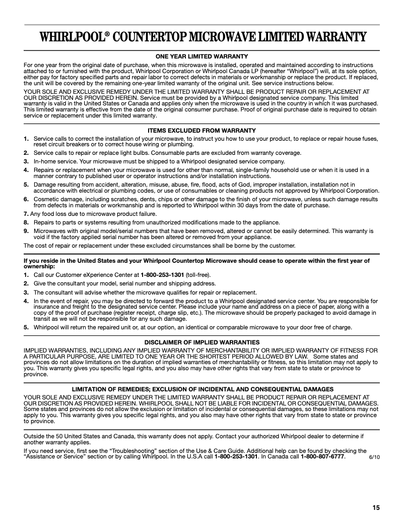 Image de la première page du manuel de l'appareil WMC20005YB