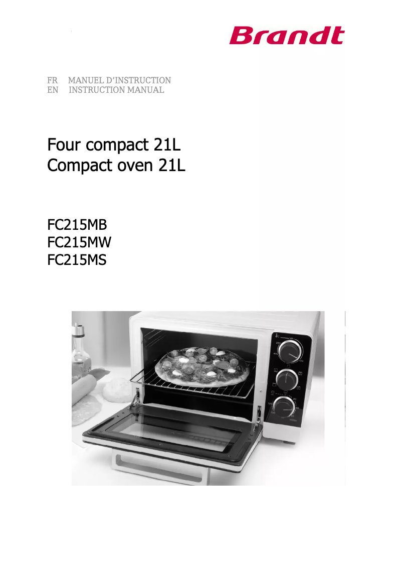 Página 1 del manual Manual de usuario Brandt FC215MW