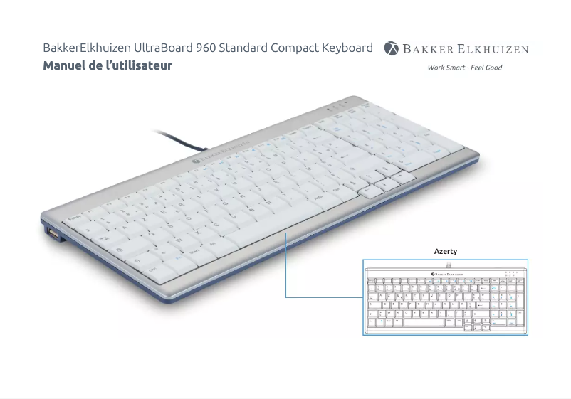 Page 1 de la notice Manuel utilisateur BakkerElkhuizen UltraBoard 960 Standard Compact