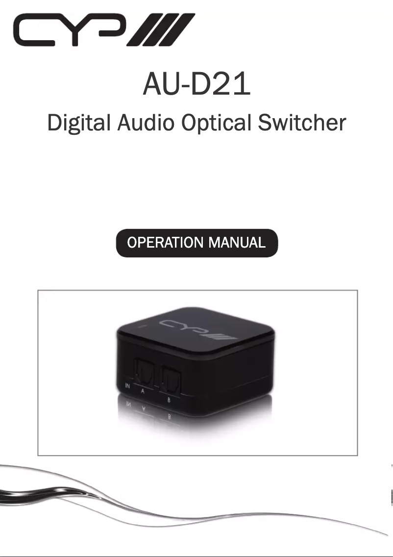 Image de la première page du manuel de l'appareil AU-D21