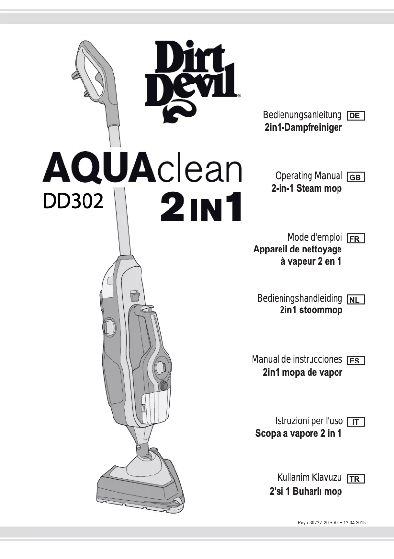 Page n°1 - Manuel utilisateur Dirt Devil Aqua Clean DD302