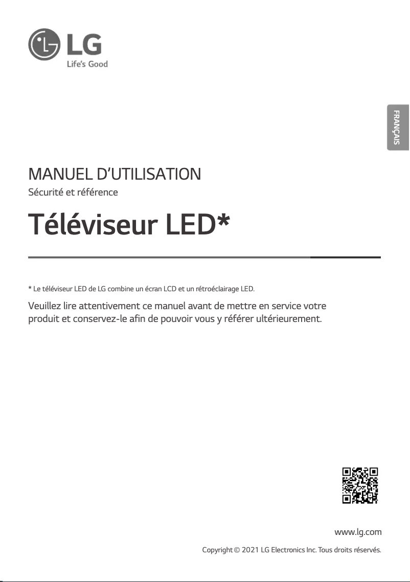 Page 1 de la notice Manuel utilisateur LG 65UP7550PVG