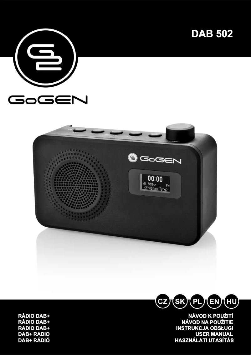 Page n°1 - Manuel utilisateur GoGen DAB 502