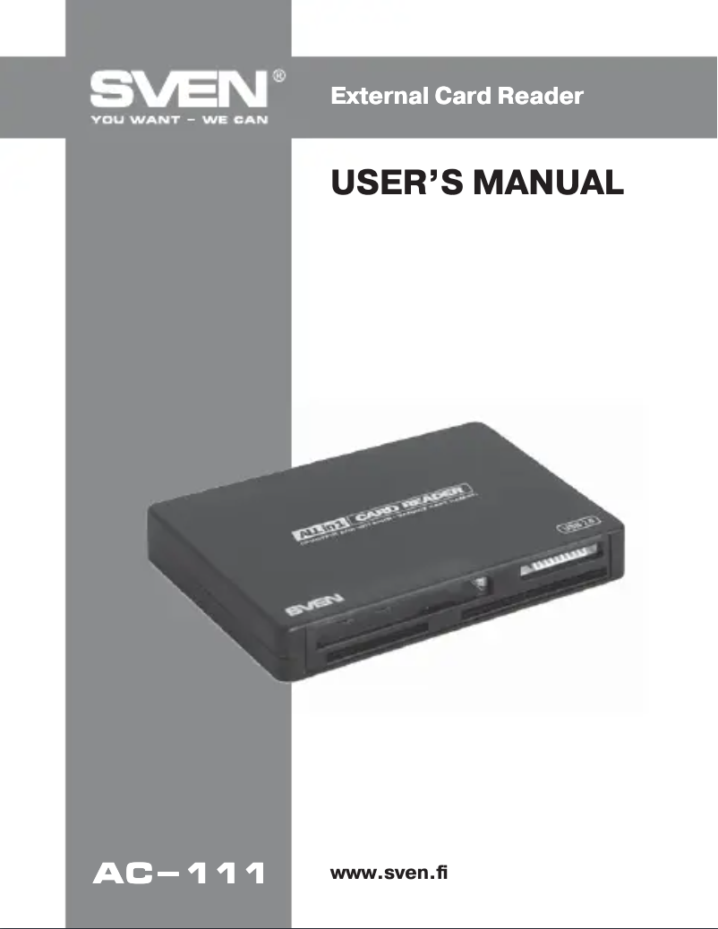 Page 1 de la notice Manuel utilisateur Sven AC-111