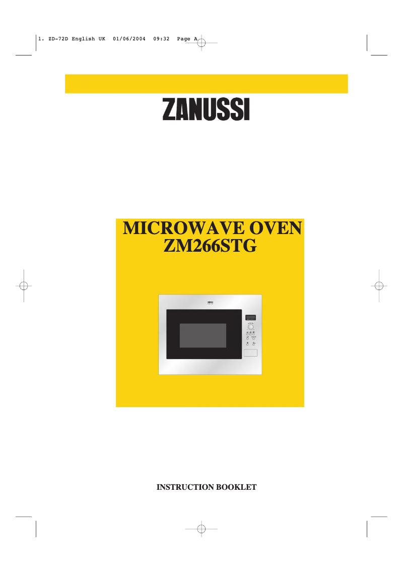 Image de la première page du manuel de l'appareil Zm266stgx