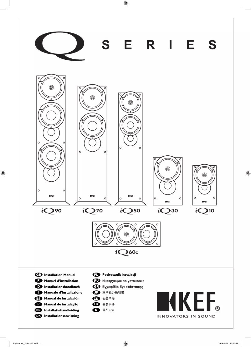 Página 1 del manual Manual de usuario KEF iQ30